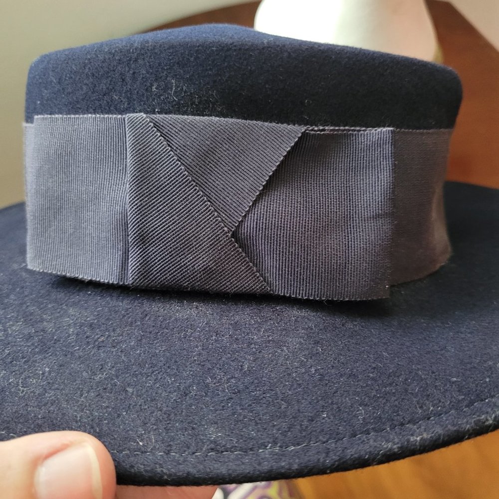Vintage 1960s Bollman and Co Doeskin Navy Felt Hat - Picture 6 of 8
